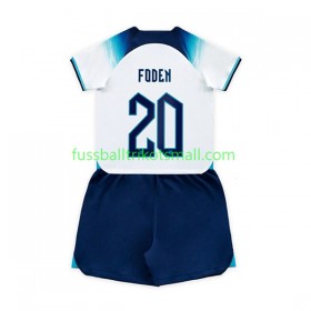 Fußballtrikots England Foden 20 Kinder FIFA WM 2022 Kurzarm Heimtrikotsatz kaufen